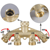 Brass Garden Hose Splitter , Solid Brass Hose Connector , Hose Spigot Adapter  Valves with  Extra Rubber Washers In Australia - Darrahopens