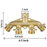 Brass Garden Hose Splitter , Solid Brass Hose Connector , Hose Spigot Adapter  Valves with  Extra Rubber Washers In Australia - Darrahopens