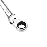 2pc Flex-Head Ratcheting Combination Wrench Metric Teeth Point Ratchet Box Ended Spanner Tools Combination Wrench Metric