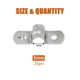 25pcs Stainless Steel Rigid Pipe Strap for Hose Holes Cable  Bracket Clamp Hanger Tube Strap Tension Clips In Australia - Darrahopens