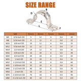25pcs Stainless Steel Rigid Pipe Strap for Hose Holes Cable  Bracket Clamp Hanger Tube Strap Tension Clips In Australia - Darrahopens