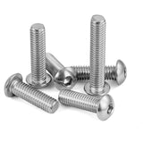 10pc  Button Head Socket Cap Screws Bolts, Stainless Steel , Full Thread, Bright Finish,Bright Finish
