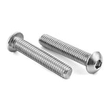 10pc  Button Head Socket Cap Screws Bolts, Stainless Steel , Full Thread, Bright Finish,Bright Finish