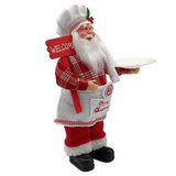 Chef Santa Claus Figurines Merry Christmas Figure Decorations Table Decor Santa Claus Decorations, Standing Christmas Santa Claus In Australia - Darrahopens