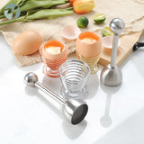 8 PCS Metal Stainless Steel Egg Scissors Egg Topper Cutter Shell Opener Boiled Raw Egg Open Creative Kitchen Accessories Tools