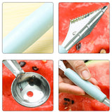 Stainless Steel Dual End Melon Baller Multi -Function Fruit Carving Knife Perfect Utensil for Carving Fruit In Australia - Darrahopens