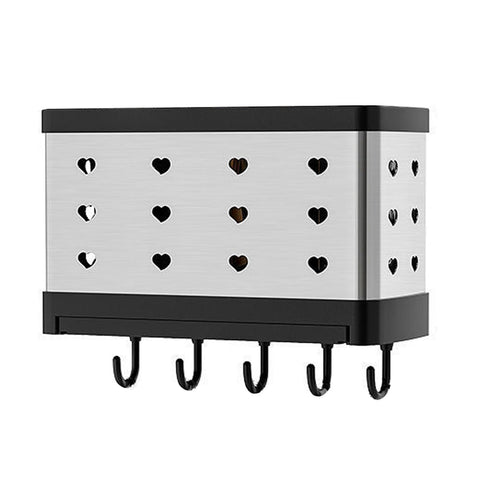 Kitchen Utensil Holder for Countertop with Compartments,Wall Mount Utensil Drying Racks,Self Adhesive Utensil with Drain Tray In Australia - Darrahopens