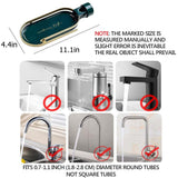 Faucet Sponge Holder with Towel Bar, Holder Sink  for Kitchen, Hanging Faucet Drainer Rack for Bathroom (Green)