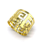 2pc Gold Napkin Rings Hollow Cut Metal Napkin Holder Dining Table Setting Napkin Rings Buckles for Party Banquet Dinner In Australia - Darrahopens
