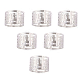 6PCS Hollow Out Napkin Ring Holder, Silver Circle Serviette Buckles for Holiday Party Wedding Banquet Household Festival Decor In Australia - Darrahopens