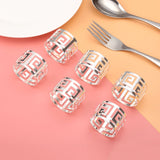 6PCS Hollow Out Napkin Ring Holder, Silver Circle Serviette Buckles for Holiday Party Wedding Banquet Household Festival Decor In Australia - Darrahopens