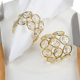 4pc  Crystal Beads Napkin Rings Handcraft Sparkly Decorative Napkin Rings for Cloth Napkins Napkin Ring Holders In Australia - Darrahopens