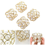 4pc  Crystal Beads Napkin Rings Handcraft Sparkly Decorative Napkin Rings for Cloth Napkins Napkin Ring Holders In Australia - Darrahopens
