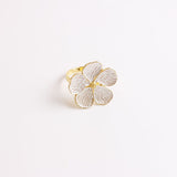 6 Pcs White Flower Napkin Rings Set,  Napkin Ring Holder Floral Serviette Buckles for Wedding Party Banquet In Australia - Darrahopens