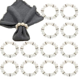 12pc Beaded Napkin Rings Holder Rhinestone Rings Buckle Button for Dinner Table Decoration Parties Weddings Receptions Supplies In Australia - Darrahopens