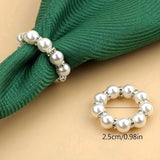 12pc Beaded Napkin Rings Holder Rhinestone Rings Buckle Button for Dinner Table Decoration Parties Weddings Receptions Supplies In Australia - Darrahopens