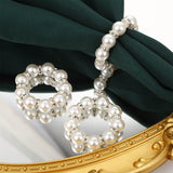 12pc Beaded Napkin Rings Holder Rhinestone Rings Buckle Button for Dinner Table Decoration Parties Weddings Receptions Supplies In Australia - Darrahopens