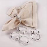 6pc Buckles Holder Table Decor for Wedding, Party, Christmas, Thanksgiving (Silver) Mardi Gras  with Metal Napkin Rings Holder In Australia - Darrahopens