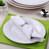6pc Buckles Holder Table Decor for Wedding, Party, Christmas, Thanksgiving (Silver) Mardi Gras  with Metal Napkin Rings Holder