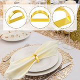 10 Pcs Stainless Steel Napkin Rings Metal Napkin Ring Holders Modern Ring Holder Buckles for Dinner Table Decor, Wedding