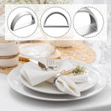 15pc  Easter Napkin Rings, Semicircle Metal Buckles, Napkin Rings for Dinner Table Decor, Wedding, Banquet, Valentines Day