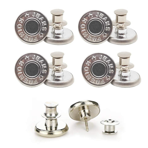6pc Replacement Jean Buttons, No Sew Instant Button Detachable Pants Button, Removable Adjustable Metal Button In Australia - Darrahopens