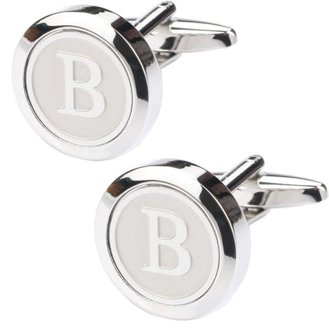 2PC Mens Classic Stainless Steel Initial Cufflinks  Alphabet Initial Letter Cufflinks Business Wedding Shirts In Australia - Darrahopens