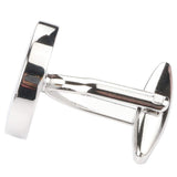 2PC Mens Classic Stainless Steel Initial Cufflinks  Alphabet Initial Letter Cufflinks Business Wedding Shirts