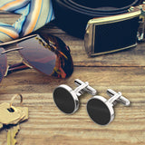2PC Cufflinks For Men,  Shirt Cuff Links Shirt Accessories Unique Business Groom Wedding Black Silver Gold Jewelry Gift In Australia - Darrahopens