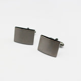 3PC  Men's Cufflinks Handcrafted Carbon Fiber Rhodium Plated Cuff Links Sets for Wedding Business
