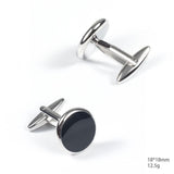 3PC Cuff Links Mens Stainless Steel Cuff Links and Studs Set Black Cufflinks for Men Tuxedo Studs Buttons for Formal Kit Business In Australia - Darrahopens