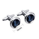 Cufflinks for Men with Crystal Cuff Links for Formal Business Wedding Shirts in Gift for Classic Tuxedo Shirt