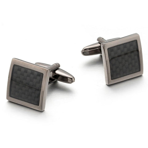 Mens Carbon Fiber Cufflinks and Shirt Studs Set Tuxedo Shirts Business Wedding Silver Black Gold Tone … In Australia - Darrahopens
