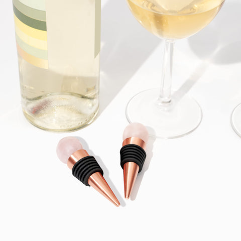 3PC Rose Gold Silicone Wine Stopper - Wine Bottle Stopper, Reusable Wine Corks, Wine Preserver Wine Saver Keep Wine Fresh In Australia - Darrahopens