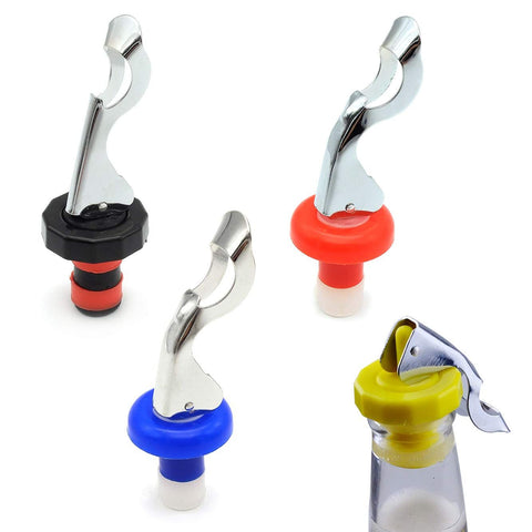 4PC Wine Stoppers, Food-safe Silicone Bottle Stoppers, Expanding Manual Beverage Stopper, Reusable Wine Bottle Corks In Australia - Darrahopens