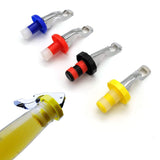 4PC Wine Stoppers, Food-safe Silicone Bottle Stoppers, Expanding Manual Beverage Stopper, Reusable Wine Bottle Corks