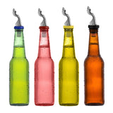 4PC Wine Stoppers, Food-safe Silicone Bottle Stoppers, Expanding Manual Beverage Stopper, Reusable Wine Bottle Corks
