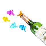 8pc Little Bird Wine Bottle Stopper, Silicone Stoppers, Reusable, Leak Proof, Cute, Fun, Decorative, Multipack