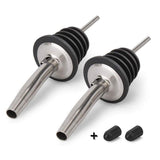 6PCS Stainless Steel Pourers, Speed Wine Bottle Pourer, Olive Oil and Vinegar Tapered Stopper Spout, Suitable for About Bottle Mouth