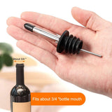 6PCS Stainless Steel Pourers, Speed Wine Bottle Pourer, Olive Oil and Vinegar Tapered Stopper Spout, Suitable for About Bottle Mouth