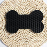 4PC Dog Food Mat Anti-Slip Silicone Dog Bowl Mat Thicker Pet Placemat Waterproof Cat Feeder Pad with Raised Edge Puppy