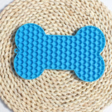 4PC Dog Food Mat Anti-Slip Silicone Dog Bowl Mat Thicker Pet Placemat Waterproof Cat Feeder Pad with Raised Edge Puppy