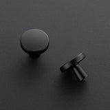 6PC Drawer Pulls Kitchen Cabinet Knobs Solid Round Dresser Drawer Knobs Matte Black Dresser  Hardware for Cupboard Drawer Pull