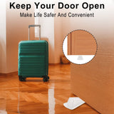 4 PC Premium Rubber Door Stop Wedge, Prevent The Lock-Outs,Floor Sturdy Stackable Door Stop for Carpet Heavy Duty Door