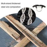 Pocket Chainsaw, Wire Saw, Rope Saw, Emergency Outdoor Survival Gear, Stainless Steel Folding Chain Hand Saw, Rope Kit