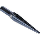 Step Drill Bit Double-Fluted  with Easy-to-Read Markings and Targets for Hole Drilling in Stainless Steel, Copper, Aluminum