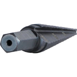 Step Drill Bit Double-Fluted  with Easy-to-Read Markings and Targets for Hole Drilling in Stainless Steel, Copper, Aluminum