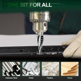 Four Spiral Flute Cobalt Step Drill Bit Impact Ready Unibit Step Drill Bit, Hex Shank Step Bits for Metal,  Aluminum, Wood In Australia - Darrahopens