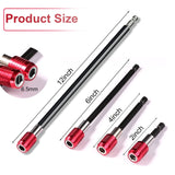 4Pcs Magnetic Drill  Screwdriver Bit Holder Bar  Chuck Adapter Extender Hex Quick Release Bit Holder