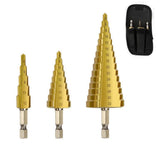 Metric Step Drill Set,Zhushan  High-Speed Steel Shank Titanium Step Drill Bits for Sheet Metal Hole Drilling In Australia - Darrahopens